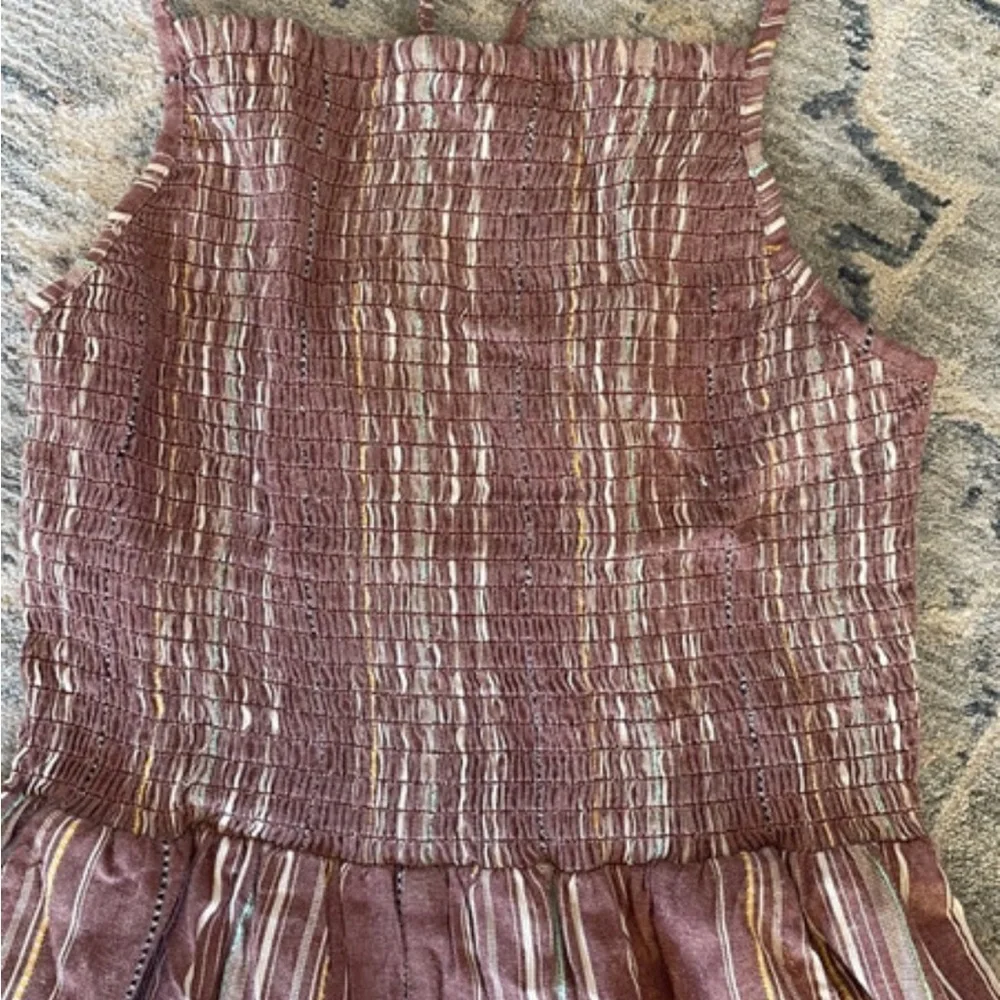 Striped Ruffle Bottom Romper - Picture 2 of 7